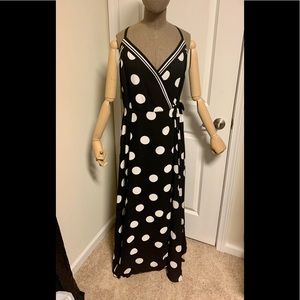 Black and white polka dot maxi xl dress